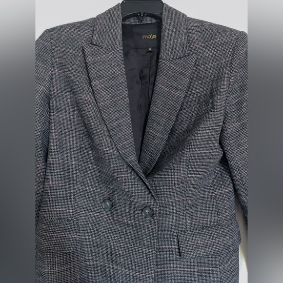 Maje Vincio Fitted Check Blazer - Picture 7 of 16